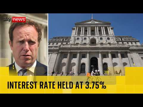 Bank of England holds interest rate at 3.75%