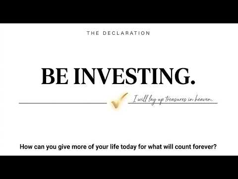 COUNTDOWN TO THE END—ARE YOU LAYING UP TREASURES IN HEAVEN?