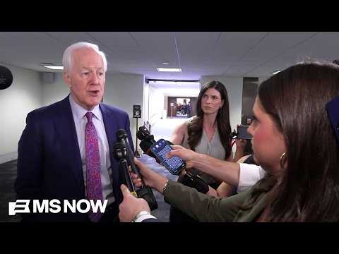 WATCH: Cornyn speaks to MS NOW after clearing Blanche’s confirmation vote