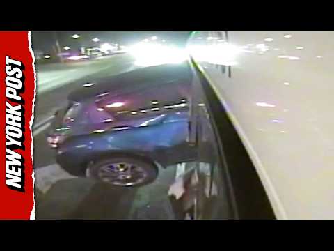 CCTV Footage Captures Shocking Moment Car Tears Through Brisbane Bus