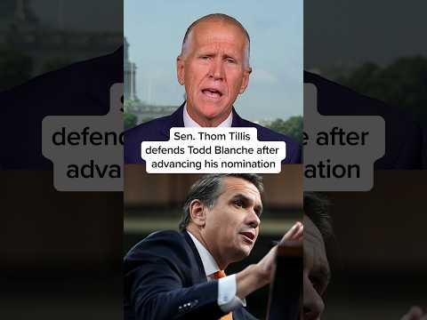 Sen. Thom Tillis defends Todd Blanche after advancing his nomination