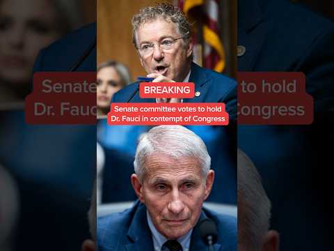 BREAKING: Senate committee votes to hold Dr. Fauci in contempt of Congress