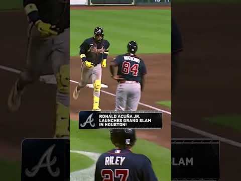 GOODBYE 👋 Ronald Acuña Jr. GRAND SLAM in Houston! #acuna #grandslam #mlb #homerun #braves