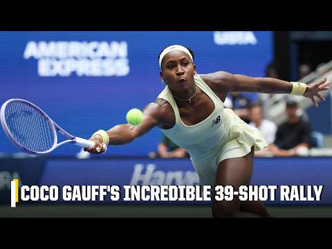 Coco Gauff ends incredible 39-shot rally with a BEAUTY 🤩 | 2026 US Open