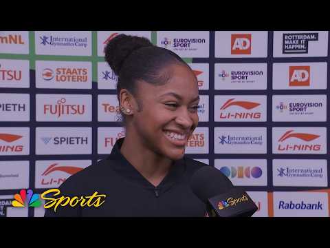 Skye Blakley amazed by all-time best international uneven bars score